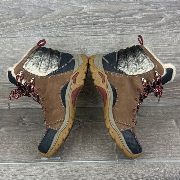 Ahnu Montara Luxe WP Women’s Sz 6.5 Brown Leather Vibram Trail Hiking Boots - Picture 9 of 11